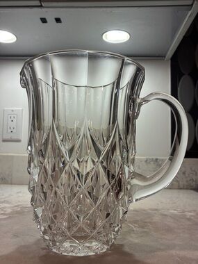 Val St. Lambert Imperial Collection Signed Pitcher Solid Lead Crystal 4.5 LBS.